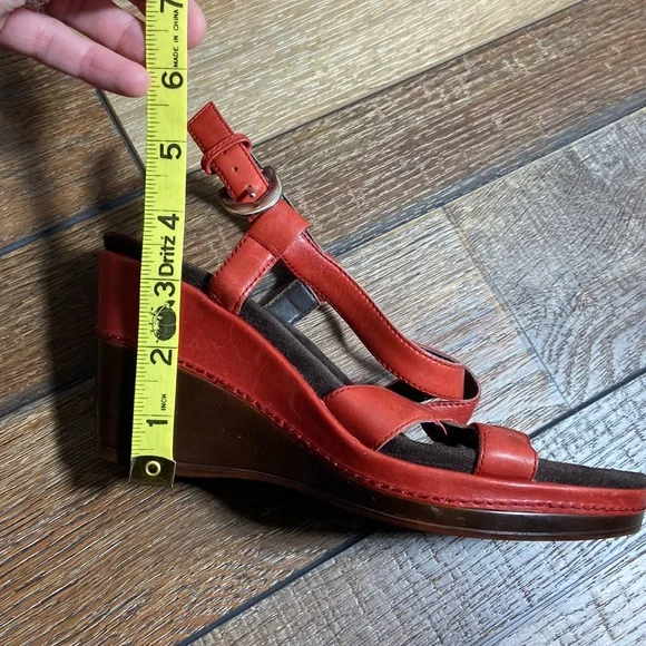 Aerosoles Hedge Maple Red Wedges Size 6.5 - Picture 9 of 12